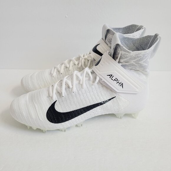 NEW Nike Alpha Menace Elite 2 Football Cleats BV3298-100 Size 12.5 Wide White